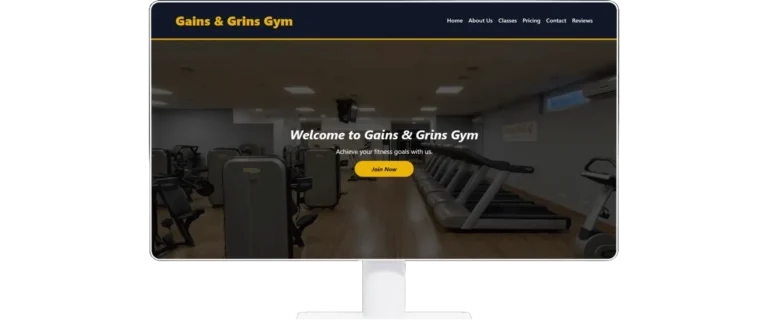 Gym website template