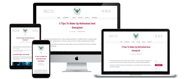 Simple blog website template