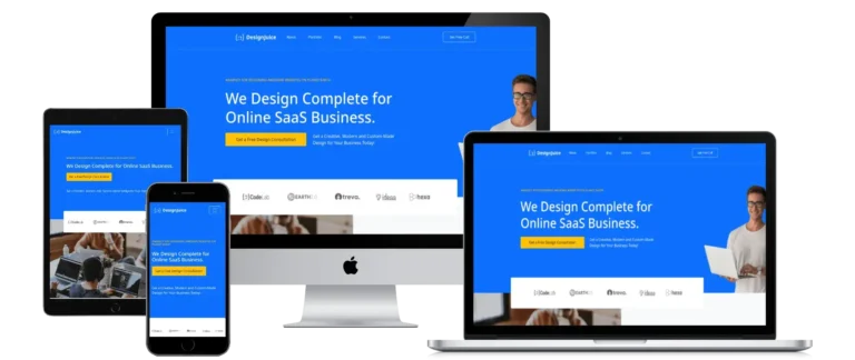 Web design company website template